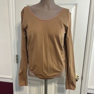 Sofia by Sofia Vergara Brown Fitted Bodysuit